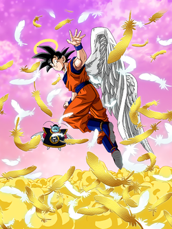 Message from another World Goku Angel Dokkan Battle DBZ GameA