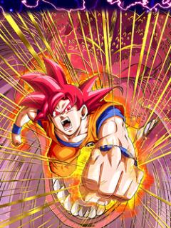Fist from the Heavens Super Saiyan God Goku